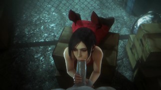 Обитель зла Ada Wong, минет - (noname55)