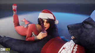 XXXMAS Weerwolf neukt Beauty | Grote Cock Monster | 3D Porno WildLife