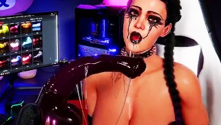 LOBA VON APEX LEGENDS DEEPTHROATS und CHOKES auf EINEM GIGANTISCHEN DILDO!