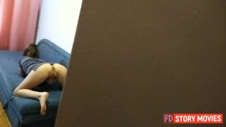 Pego step sister porn se masturbando / anal inesperado / creampie / cum na bunda / sem camisinha
