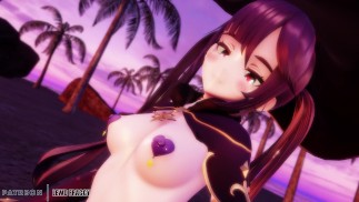 Genshin Impact - Mona Pjanoo a kovbojka [MMD R18]