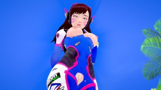 D.VA COBERTA DE PORRA! Overwatch 3D HENTAI