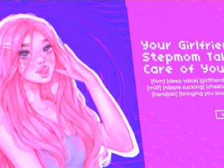 ASMR Vaše Přítelkyně Je Horká Macecha MILF Vám Dává Kouření a Přináší Vám Polévku (Audio Roleplay)