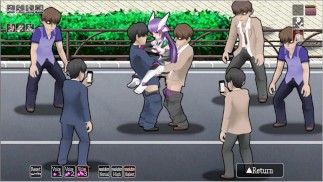 Blazing angel Mistletear [PornPlay Hentai game] Ep.4 heldin topless in de openbare straat