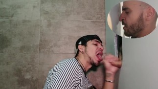 SUPER GLORY HOLE  - LEO BULGARI WITH XISCO - A M A Z I N G CUM SHOTS!!! 💦