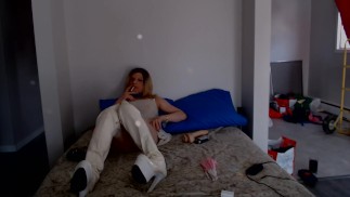 Kristi hat einen selbstbedienten Nachmittagsgenuss