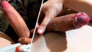 Mladý Chlap Sledování Gay Porno A Cums Z Potěšení