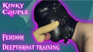Entrenamiento de garganta profunda para mi perra.