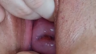 Poesje & cervix spelen compilatie met creampie & pissing einde