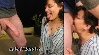 Real Girlfriend Penis Deep in Throat und Kehle prall bis Sperma in die Kehle