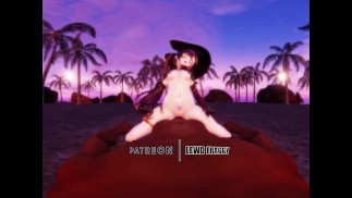 Genshin Impact - Mona Pjanoo & Cowgirl [VR 4K NECENZUROVANÉ HENTAI]