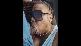 POV Chupando BBC enquanto dirige 