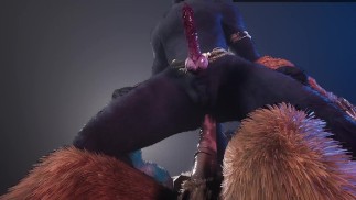 Femboy peloso x Cazzo mostruoso 3D