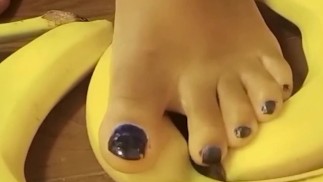 voet stampende bananen