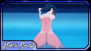 Maki Zenin在游泳池里得到了POV他妈的狗狗风格 - Jujutsu Kaisen Hentai。