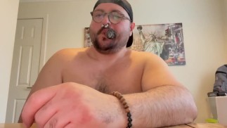 BigBullB0ss Cigar smoking wank massive cum load