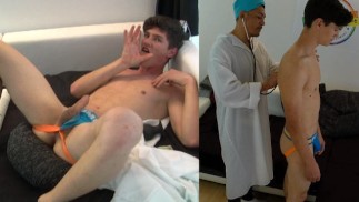 18-jarige Duitse twink uit Beieren laat zich vuisten en neuken door de dokter