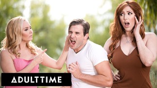 ERWACHSENE ZEIT - Stiefmutter Lauren Phillips erwischt ihre MILF-BFF beim Ficken ihres Stiefsohnes und macht mit!