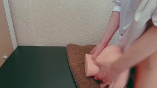 Staande rug live inbrengen in een groot masturbatiegaatje