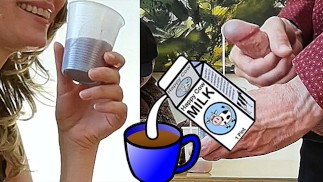 PRESQUE PRIS | Colocataire boit du café avec du sperme | JEU DE GOÛT - Sheila Moore
