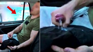 Je me Branle secrètement dans un TAXI pendant que le Chauffeur est sorti... MASTURBATION risquée dan