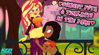 Sunset Shimmer Futa y Tzalanti en el Parque Equestria Girls