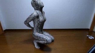 Três camadas de zentai, zentai é doloroso