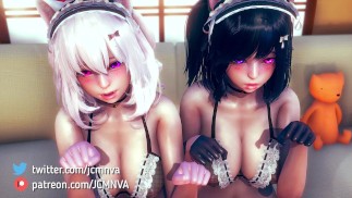 Neko chan servis! speciální: 2 kočky a pes [3D] [Futa] [Honey Select2]
