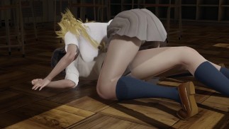 Bleach Matsumoto X Rukia Lésbica se beijando atrás de cunnilingus