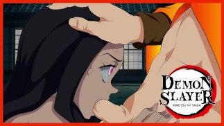 Demon Slayer hentai Nezuko sucks Zenitsu dick