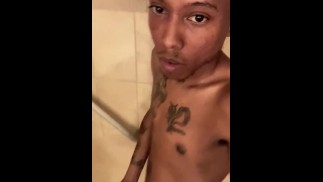 Giovane Cazzo Nero Doccia Jerk Sessione