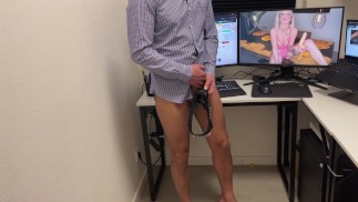 Horny Step dad wixxt in my thong and is humiliated by me