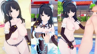 [¡Juego Hentai Koikatsu! ] Tener sexo con Big tits Idol Master Hiori Kazano.Video de anime erótico