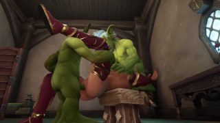 Un elfe a un trio avec deux gobelins | Parodie De Warcraft
