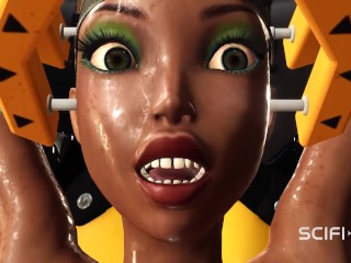 Baise-moi Fort. Sexe Avec Une Androïde De Science-fiction Dans Le Labo