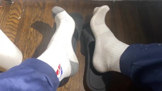 Calcetines de culo sudoroso para que los chupes