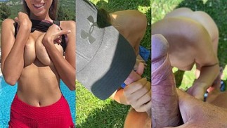Perfetto culo fitness Teen ottiene il viso dopo la lezione di yoga - POV Pompino