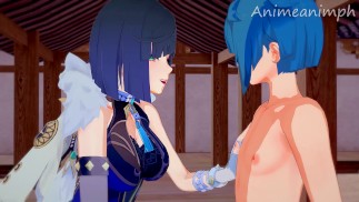 Yelan et Xingqiu Baise dans un RDV Secret Jusqu'à Ejac - Genshin Impact Anime Hentai 3d Non Censuré