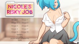 Nicole emprego arriscado [ jogo hentai PornPlay ] Ep.1 MILF simulação de sexo camgirl