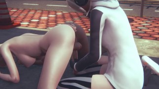 Futanari Hentai 3D Uncensored - Omura branlette et baisée dans la rue