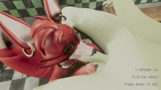 INTO THE FOX'DEN: FEMBOY FOX SLURPING ON MY PEEN IS
