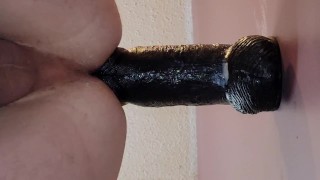 XXL tlustý černý nástěnný kroužek dong 