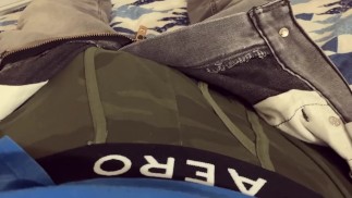 Ficken Sie seine Camo-Boxershorts und -Socken 