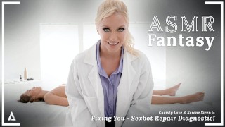 ASMR Fantasy - Hyper Real Sexbot Christy Love SPRITZT Überall Lesbische Technikerin Serene Siren