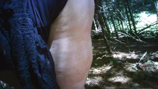 BBW Frau Dogging im Freien mit zufälligem Fremden