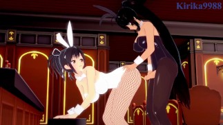Asuka and Homura have intense futanari sex in a bar. - Senran Kagura Hentai
