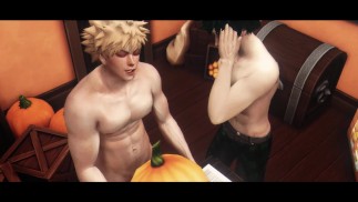 Helden-Halloween 2022 - Kürbiskuchen - Kacchan x Deku - My Hero Academia 3D-Animationsparodie