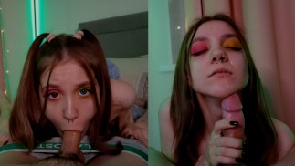 Die Stiefschwester gab mir ihren Kopf, während die Eltern auf der Party POV 4K waren