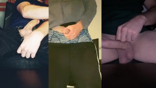 3 staří blbci Jerkoff se stále sledují, jak masturbují online, zatímco manželka je pryč v práci
