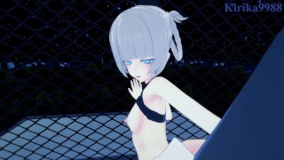 なずななくささんと屋上で夜の激しいセックスをしています。- コールオブザナイトPOV変態